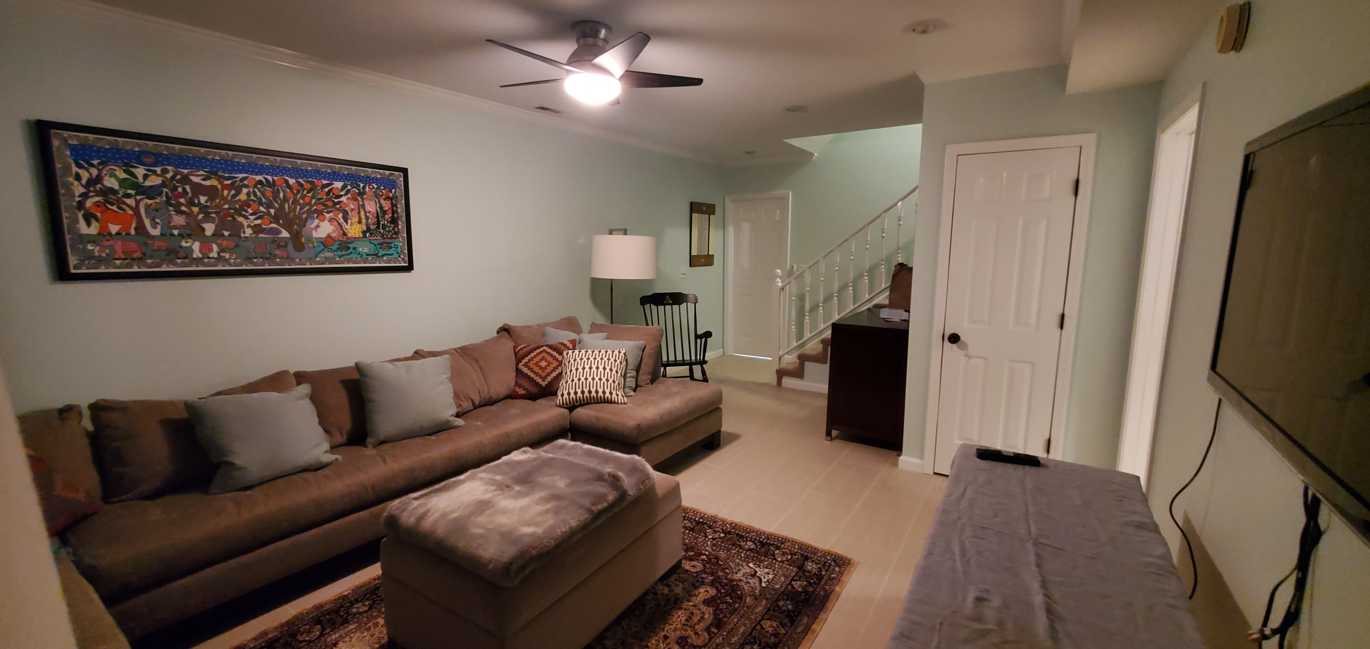 Finished basement family room