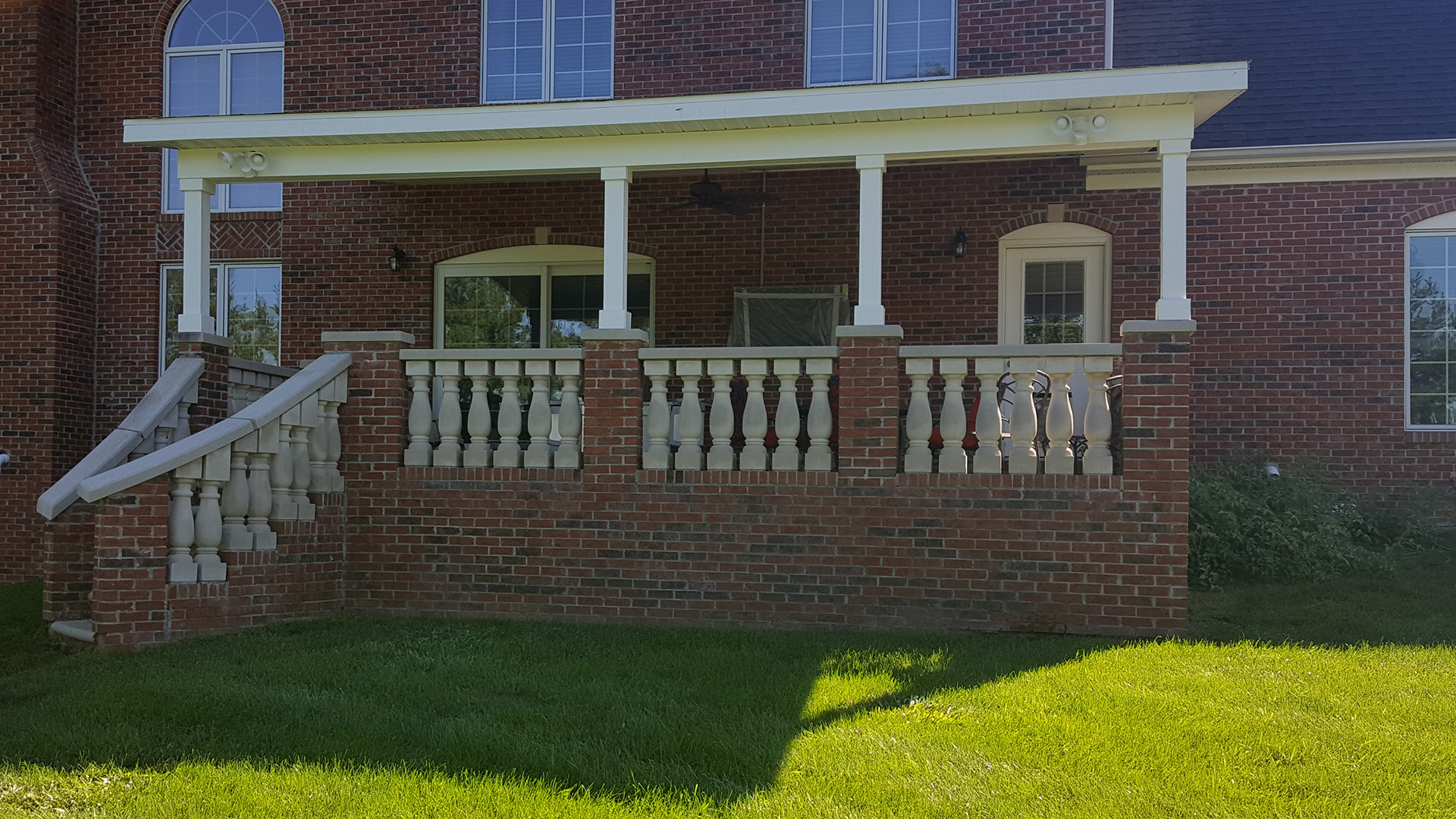 Completed Winston covered porch by Dream Builders