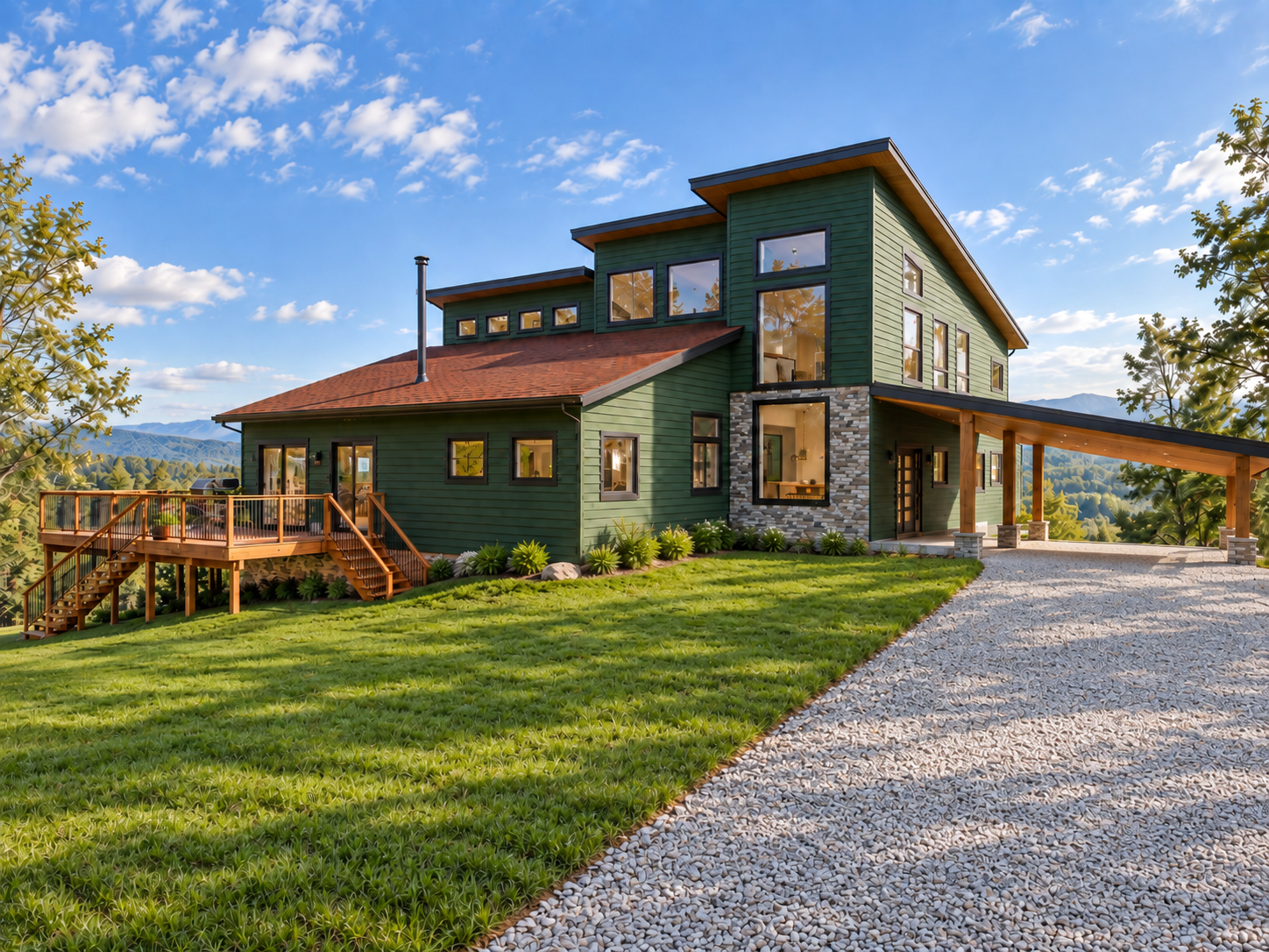 Architectural rendering of the Ventura House custom home under construction by Dream Builders