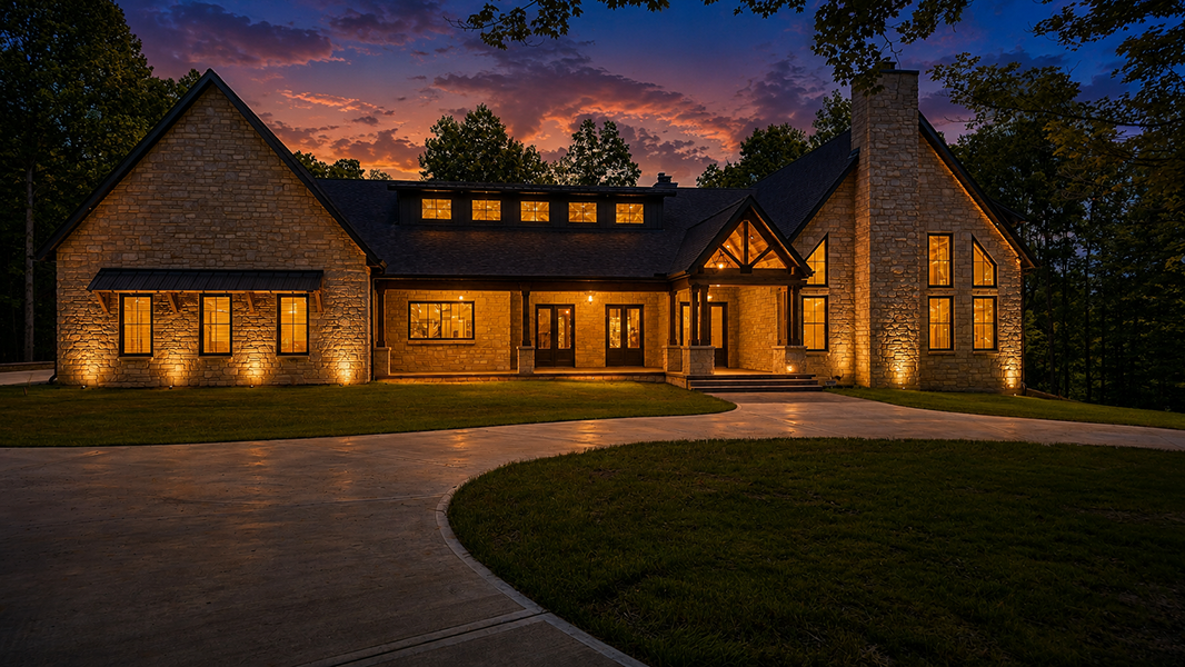 Wayport Ridge custom home in Monroe County Indiana